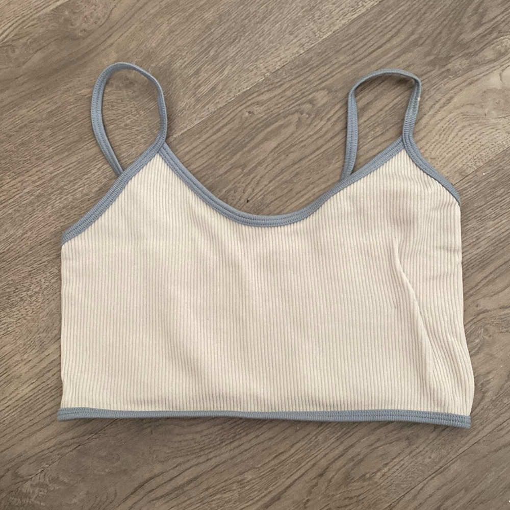 Aeropostale white and blue tank top size small good condition